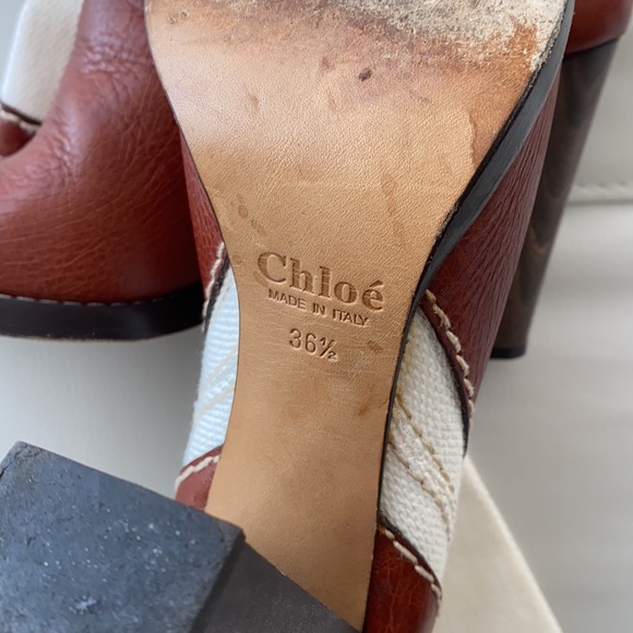 Chloe fabulous boots, leather and linen, 36.5 - Picture 5 of 10